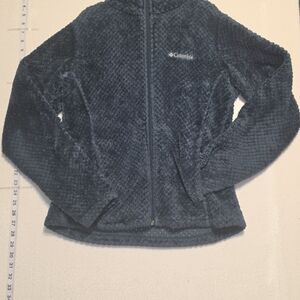 Columbia Dark Teal Plush Full-Zip Fleece Jacket